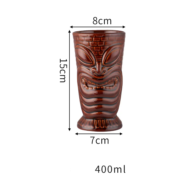 Vaso tiki de cerámica 330-610 ml | Diseño creativo, gran capacidad, ideal para cóctelesVasosHome & Garden > Kitchen & Dining > Tableware > Drinkware > Tumblers
