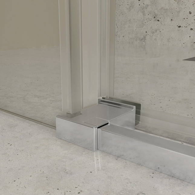 Mampara de ducha corredera lateral transparente | cromo | 3_BP