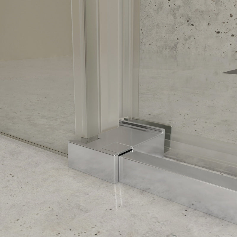 Mampara de ducha corredera lateral transparente | cromo | 3_BP