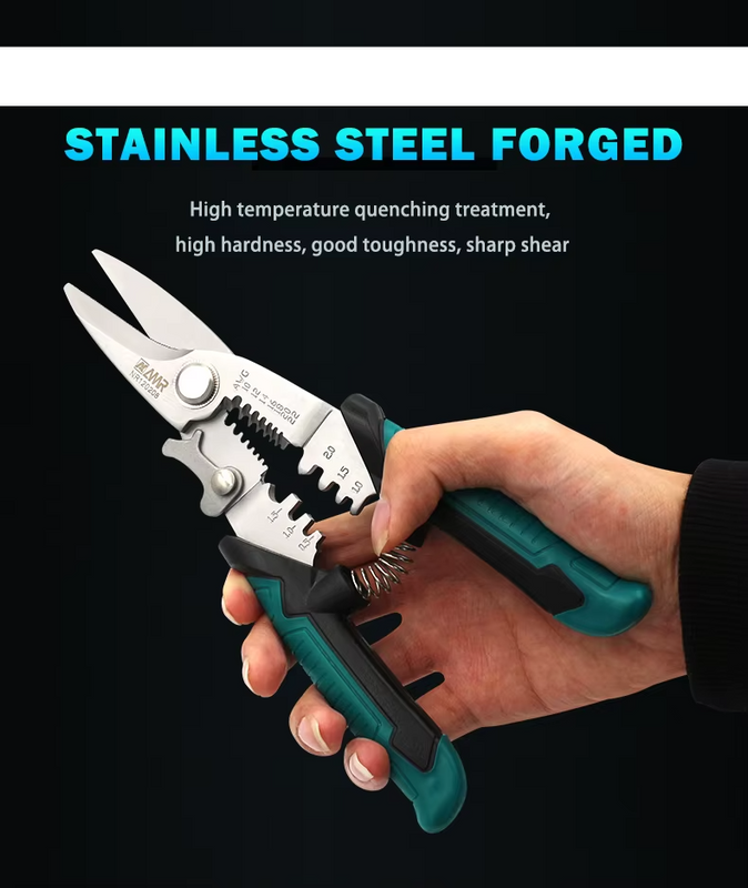 Tijeras multifuncionales de acero inoxidable de 6 y 8 PulgadasTijerasHardware > Tools > Cutters > Handheld Metal Shears & Nibblers