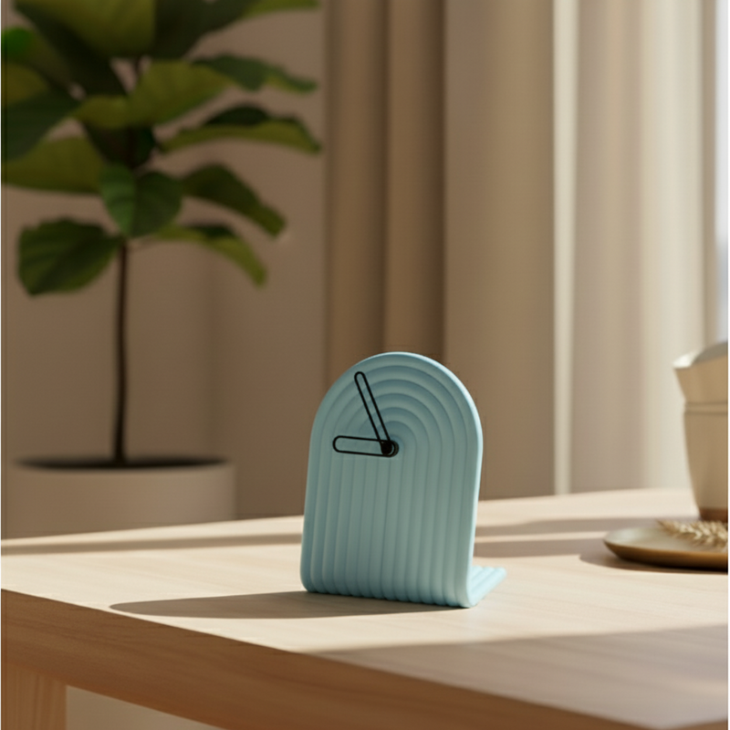 Reloj de Escritorio Estilo Bauhaus | Reloj de Arco Texturizado | Decoración Moderna y GeométricaRelojHome & Garden > Decor > Clocks