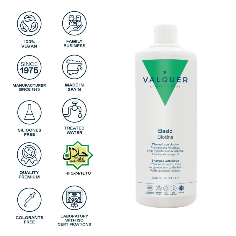 Champú biotina keratina para cabello fuerte y revitalizante
