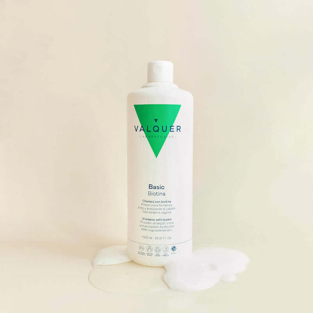 Champú biotina keratina para cabello fuerte y revitalizante