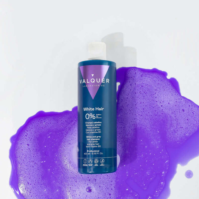 Champú para cabello blanco y gris sin sulfatos para brillo