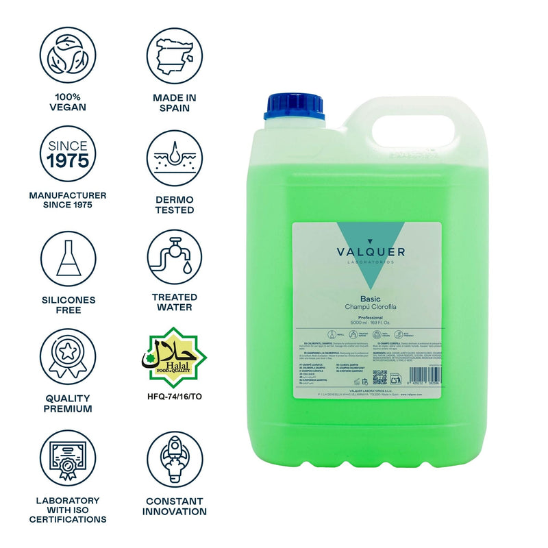 Champú clorofila para peluquería profesional | 5000 ml