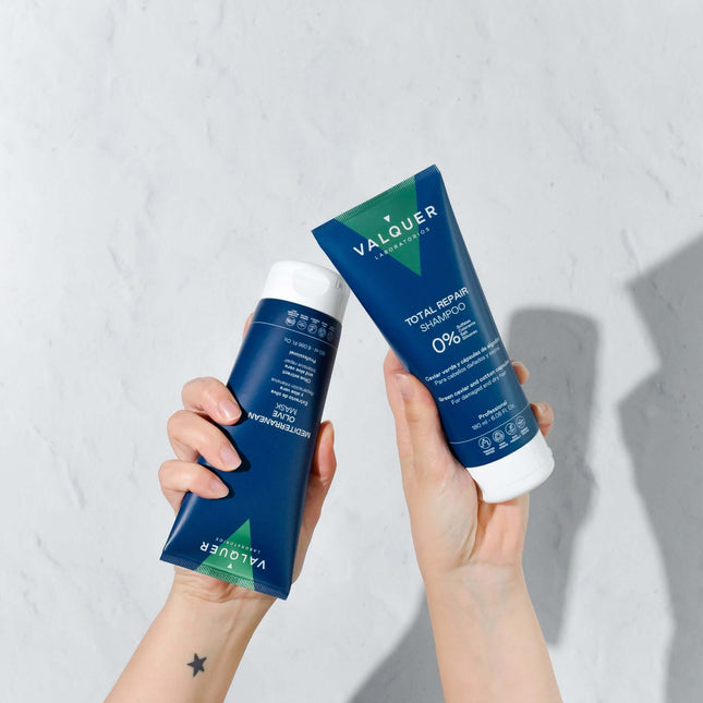 Pack champú y mascarilla capilar de oliva reparación total