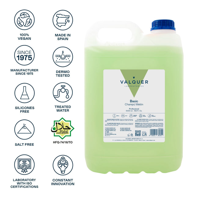Champú melón sin sal 5000 ml para peluquería profesional