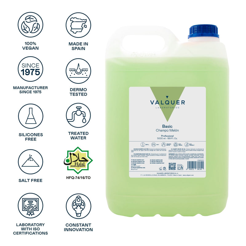 Champú melón sin sal 5000 ml para peluquería profesional