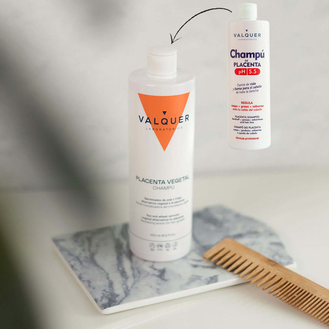 Champú de placenta vegetal para caída del cabello | familiar
