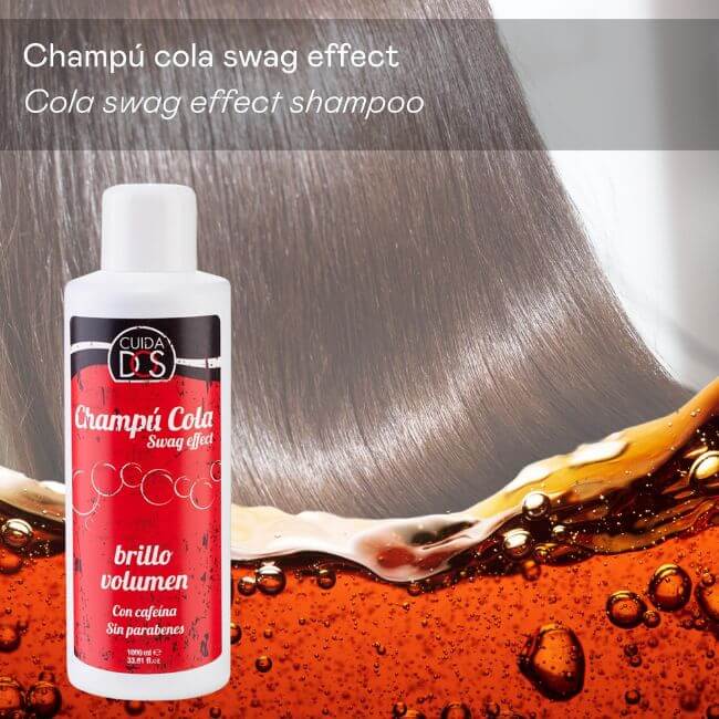 Champú cola swag cafeína brillo y volumen para cabello