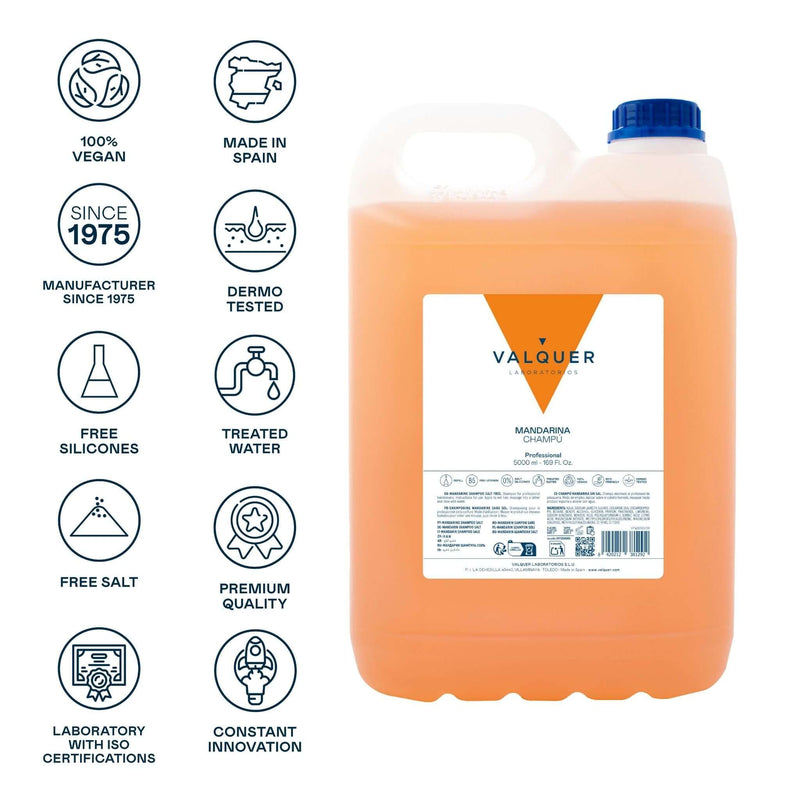 Champú mandarina sin sal para peluquería profesional
