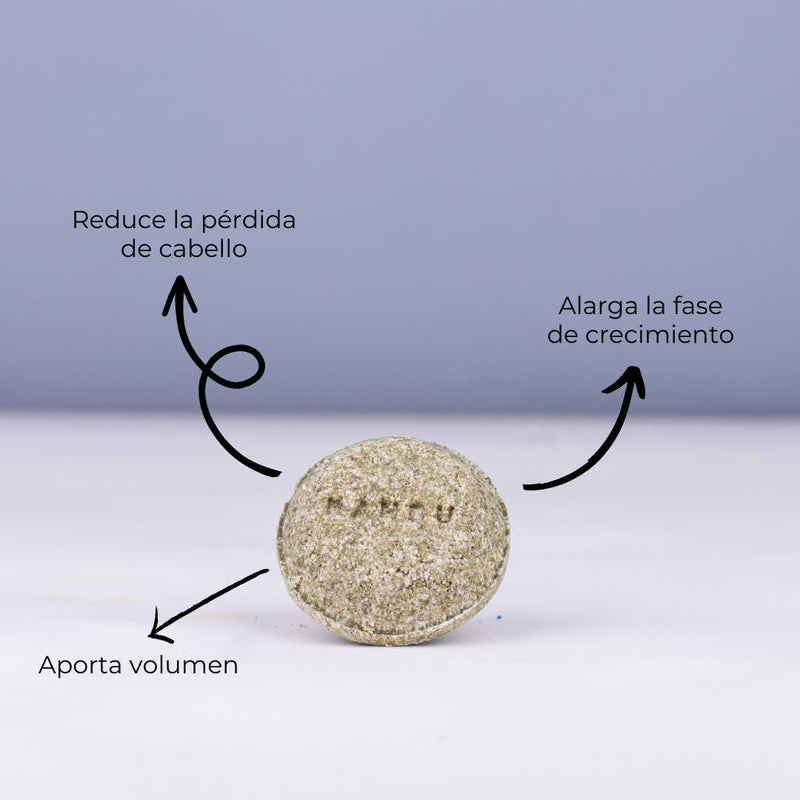 Champú sólido volumen cabello fino con ácido hialurónico