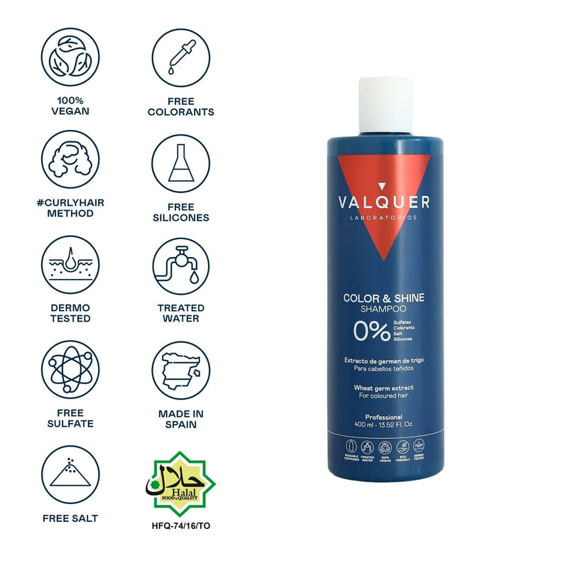 Champú para cabellos teñidos potenciador del color y brillo