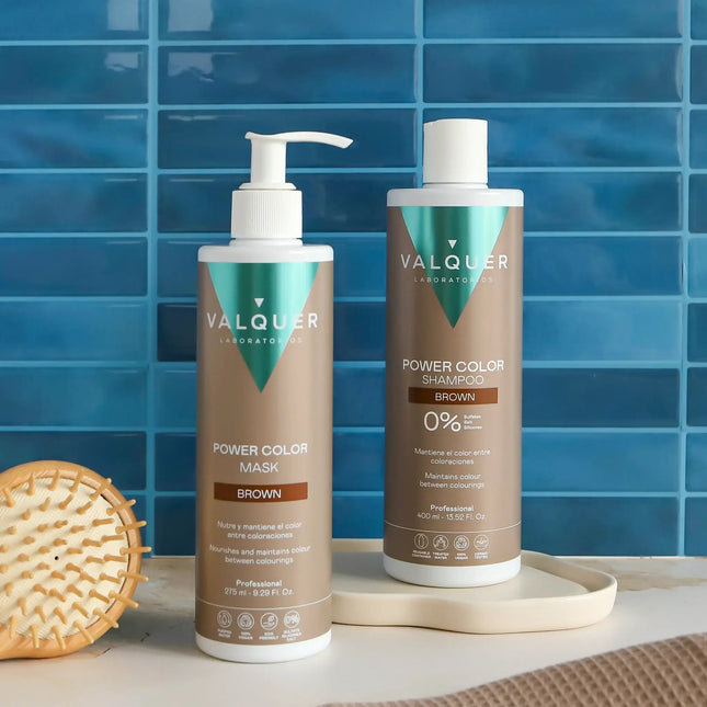 Champú color castaño para coloración temporal del pelo