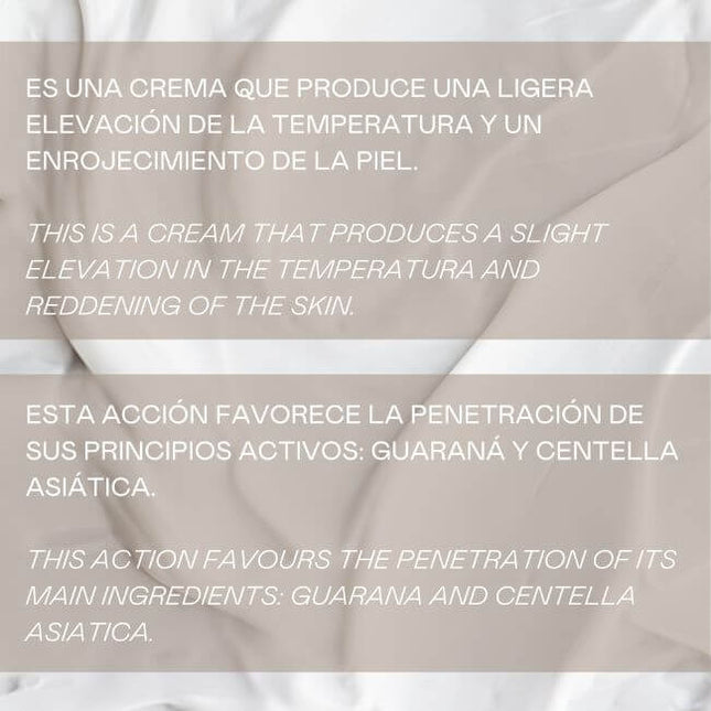 Crema corporal calor activo reduce contorno con guaraná