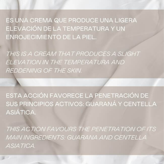 Crema corporal calor activo reduce contorno con guaraná