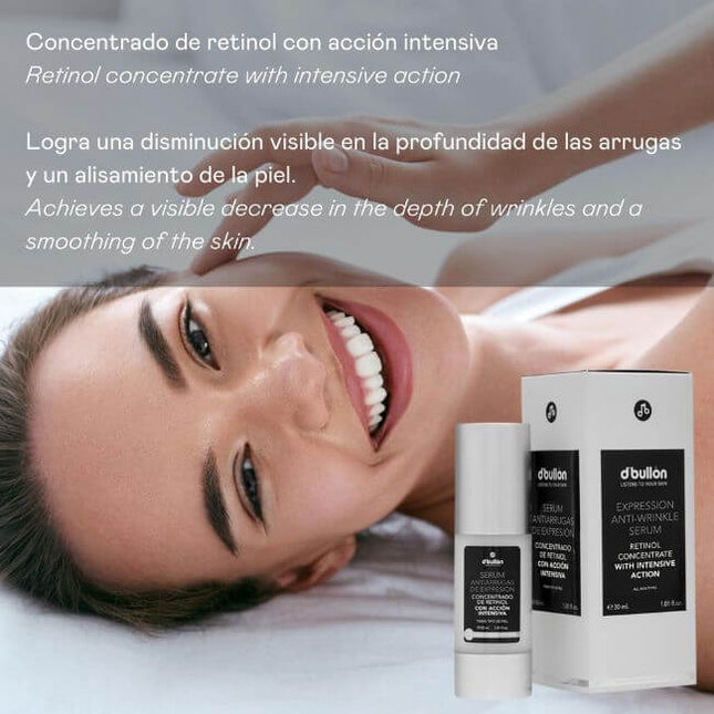 Sérum facial antiarrugas acción intensiva con retinol