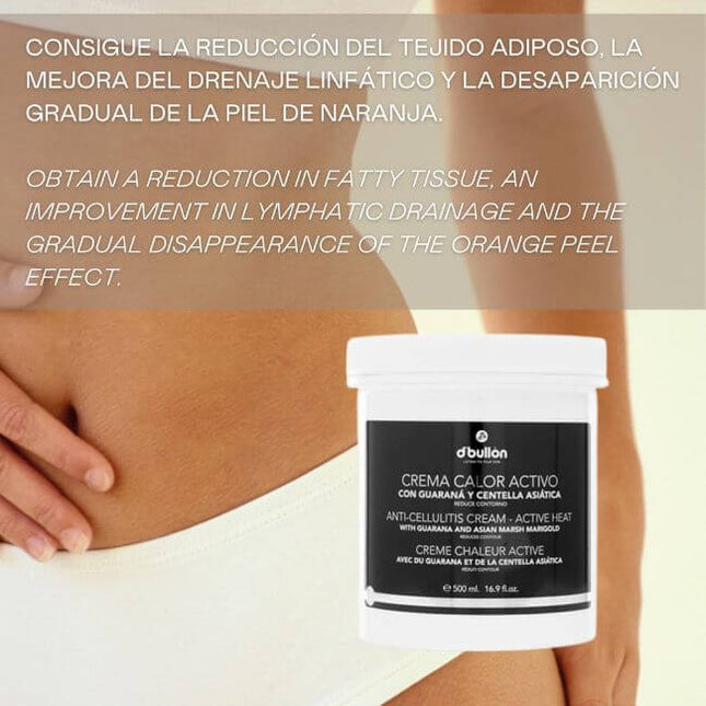 Crema corporal calor activo reduce contorno con guaraná