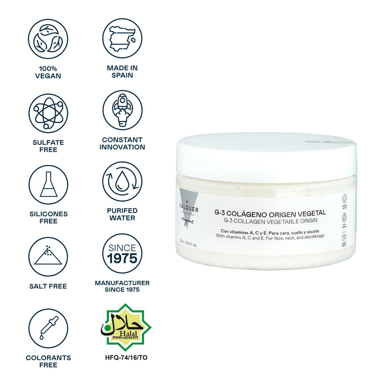 Crema facial G3 colágeno vegetal | hidratación y firmeza