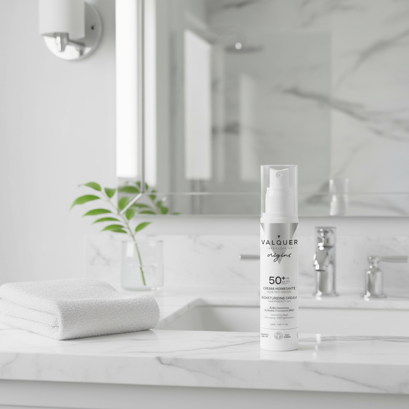 Crema hidratante con alta protección solar SPF 50 UVA UVB