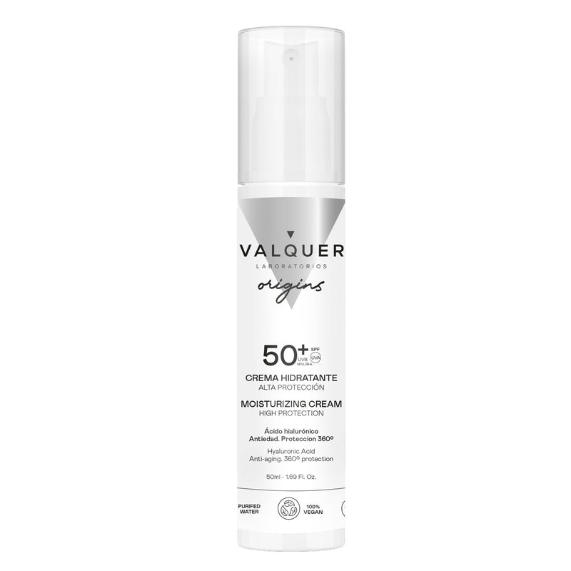Crema hidratante con alta protección solar SPF 50 UVA UVB