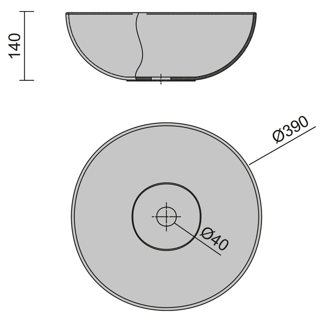 Encimera de baño con lavabo solid surface blanco mate | 3_BP