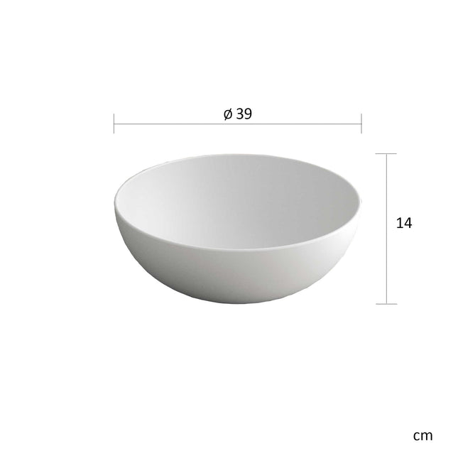 Encimera de baño con lavabo solid surface blanco mate | 3_BP