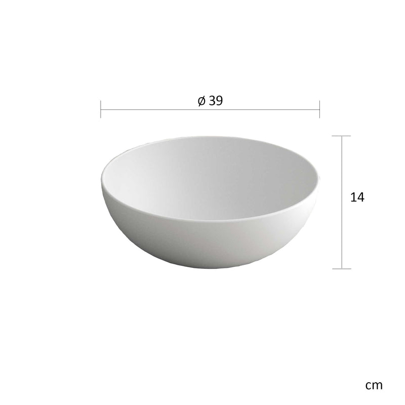 Encimera de baño con lavabo solid surface blanco mate | 3_BP