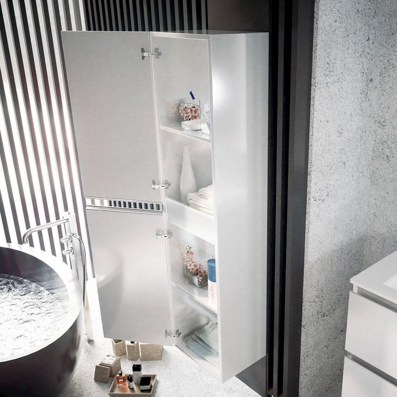 Pilar auxiliar blanco brillo para baño 35x150x31 cm | 3_BP