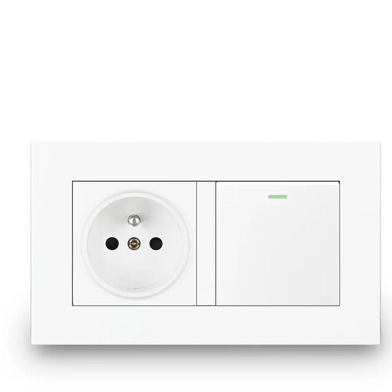 Duo enchufe francés + interruptor con USB Serie A1EnchufesHardware > Power & Electrical Supplies > Power Outlets & Sockets > Wall Outlets