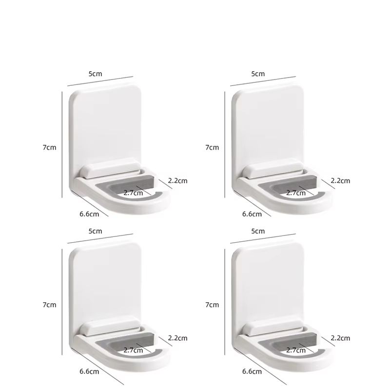 Soporte de pared sin perforaciones para fregona y escobaSoportes