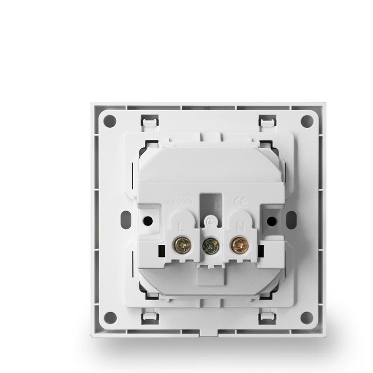 High quality PC European standard wall socket in white color