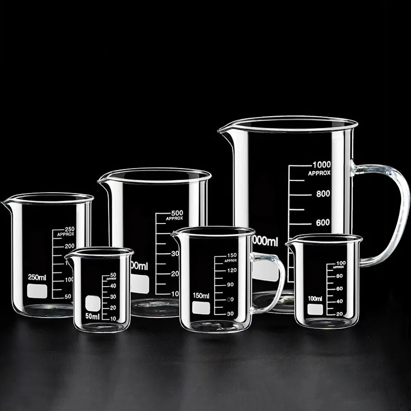 Taza medidora de vidrio borosilicato con asa – 50 ml a 1000 ml | Graduada, resistente al calorTazas medidorasHome & Garden > Kitchen & Dining > Kitchen Tools & Utensils > Measuring Cups & Spoons > Measuring Cups