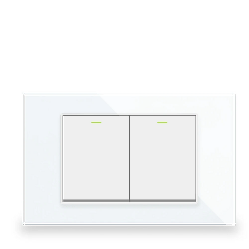 Interruptor de cristal templado blanco/negro con luz LED Serie D1Interruptores