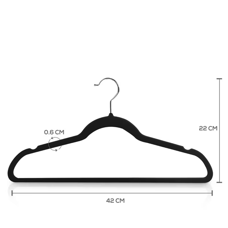 Pack de perchas antideslizantes aterciopeladas negrasPerchasHome & Garden > Household Supplies > Storage & Organization > Clothing & Closet Storage > Hangers