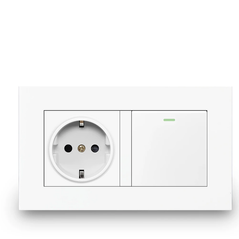 Dúo enchufe EU con interruptor Serie B1Enchufes e interruptoresHardware > Power & Electrical Supplies > Power Outlets & Sockets > Wall Outlets