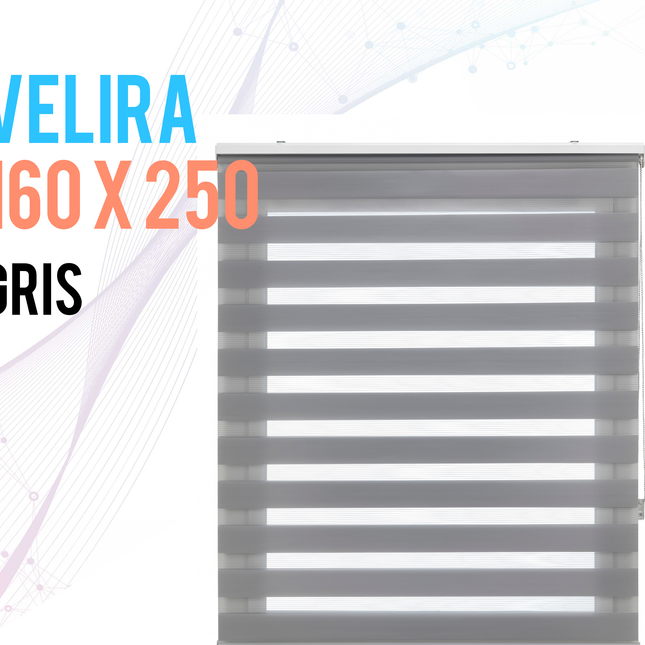 Estor Enrollable 160X250 GRIS Noche y Día