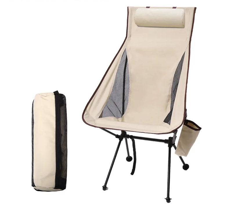 Silla plegable portátil con reposacabezasAsientos plegablesSporting Goods > Outdoor Recreation > Camping & Hiking > Camp Furniture