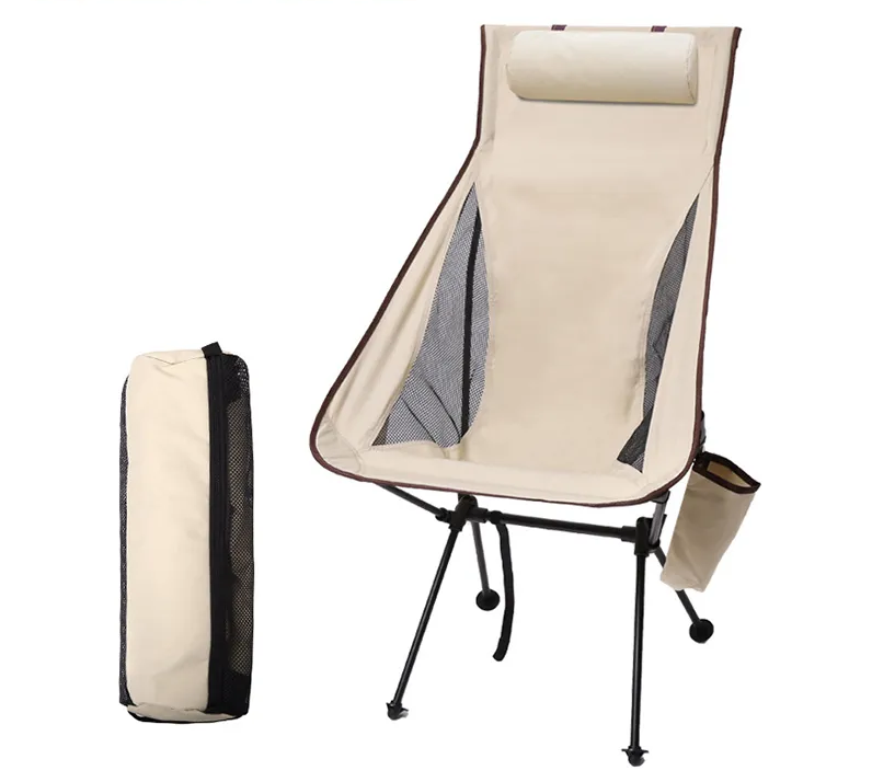 Chaise pliante portable avec appui-tête