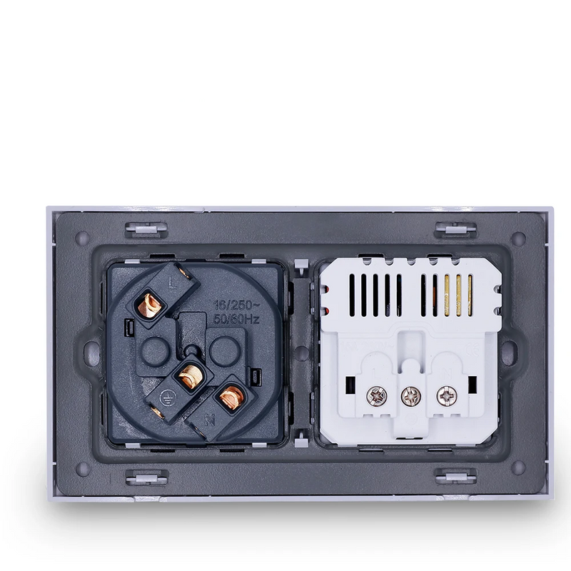 Toma de corriente EU con USB doble Serie B1EnchufesHardware > Power & Electrical Supplies > Power Outlets & Sockets > Wall Outlets