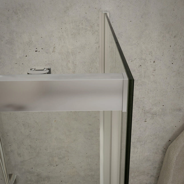 Mampara de ducha corredera lateral transparente | cromo | 3_BP