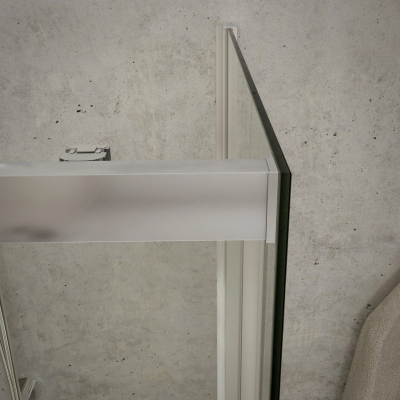 Mampara de ducha corredera lateral transparente | cromo | 3_BP