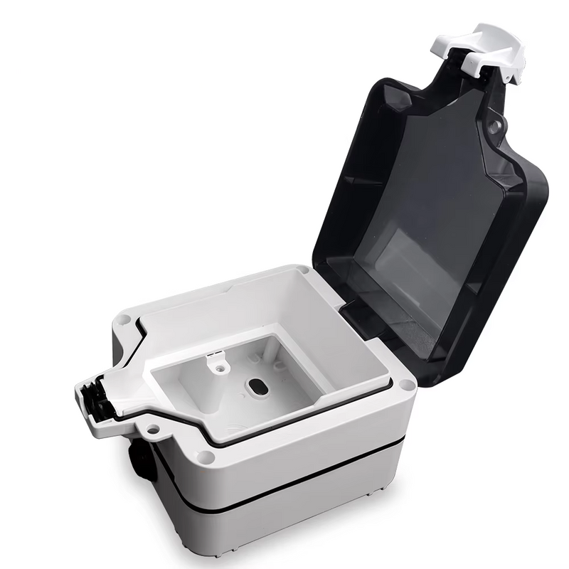 Caja impermeable IP66 para enchufe de instalación externa con cerraduraEnchufes