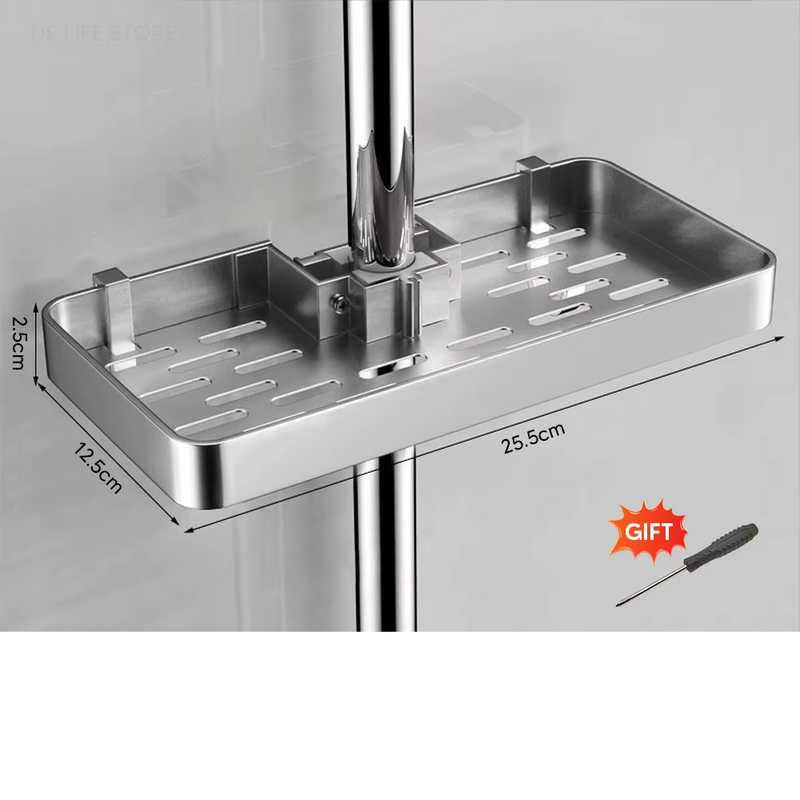 Estante de ducha de aluminio con toalleroEstantes