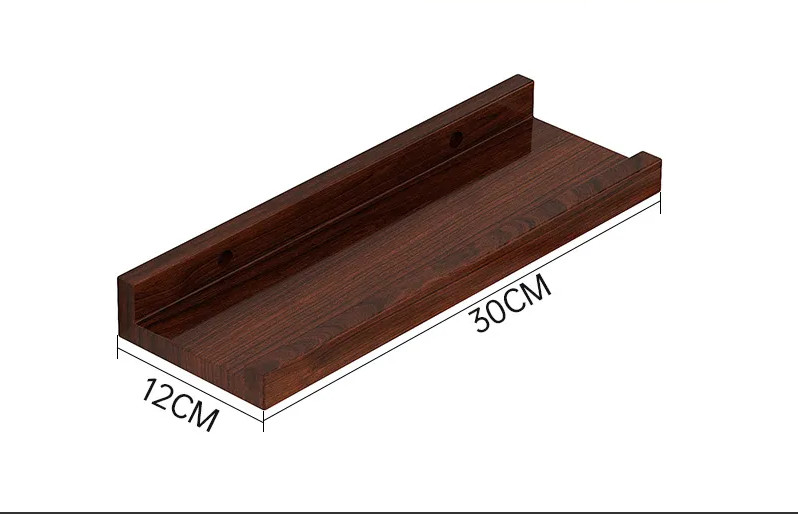 Estante rectangular de madera para colgar sin perforaciónEstantes