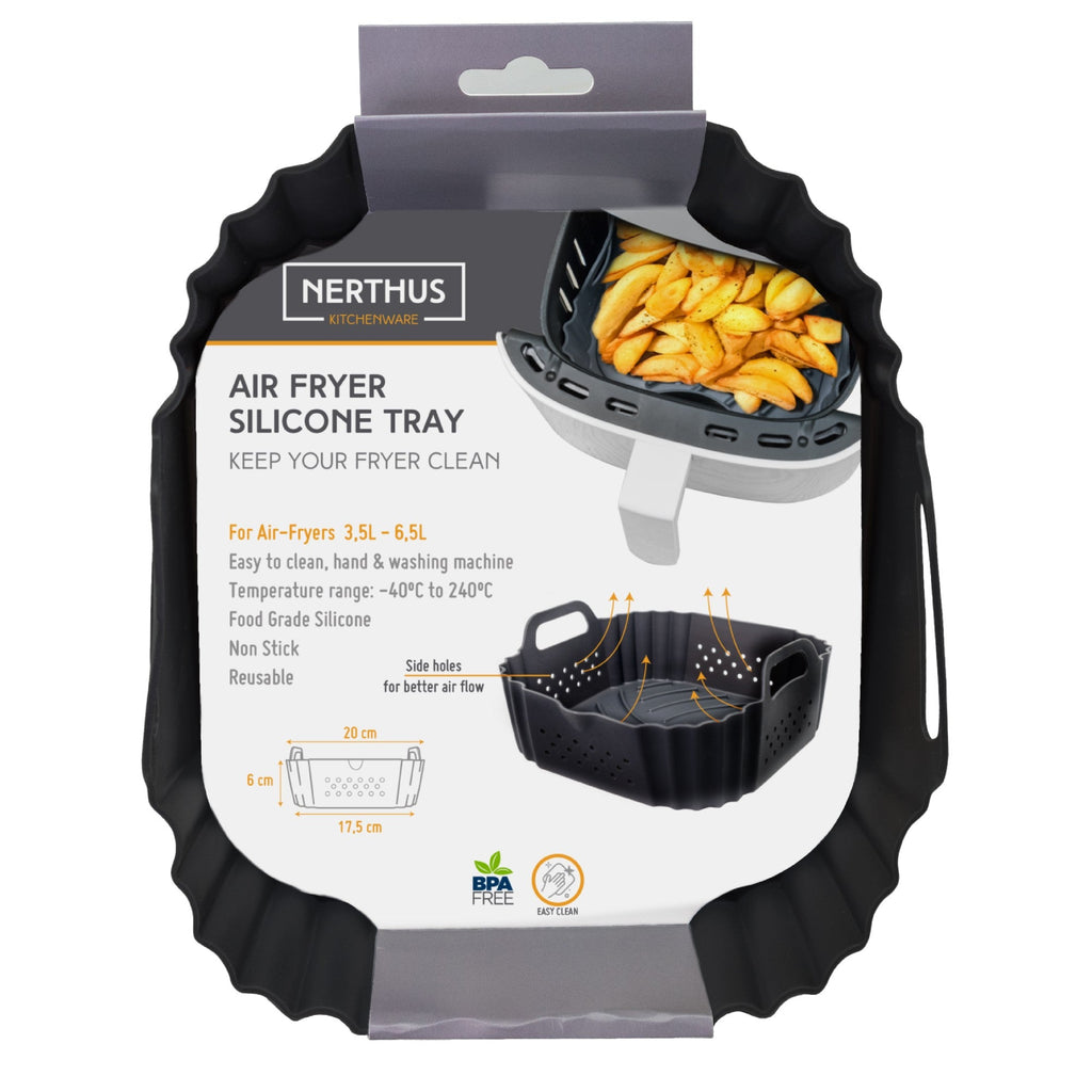 Tabuleiro de silicone perfurado para fritadeira a ar
