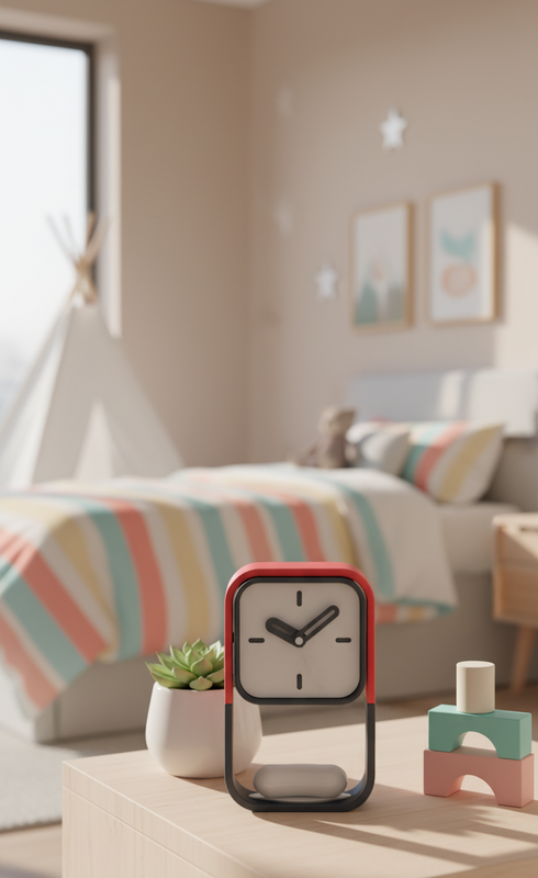 Reloj de Mesa Vertical Impreso en 3D: Diseño Moderno y Colorido con caja secreta trasera.RelojHome & Garden > Decor > Clocks > Desk & Shelf Clocks > Desk Clocks