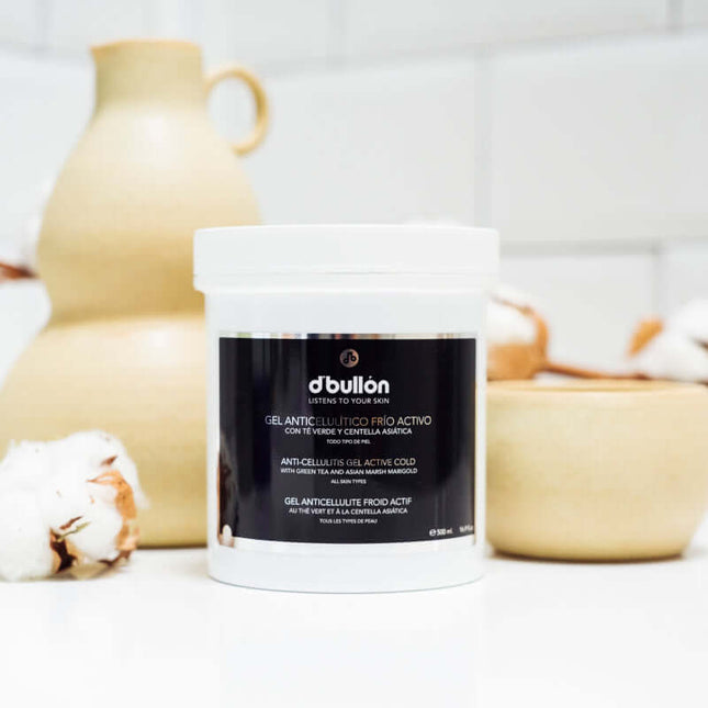 Gel anticelulítico frío con té verde para piernas y abdomen