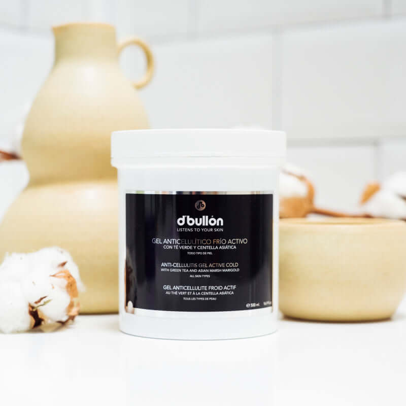 Gel anticelulítico frío con té verde para piernas y abdomen