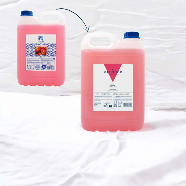 Champú fresa aroma a fresas para peluquería 5000 ml